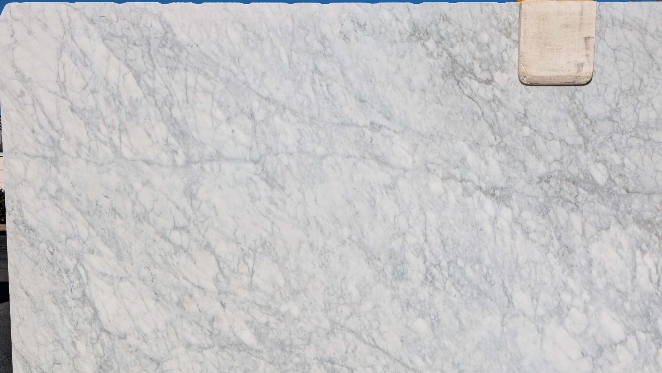 white carrara quarter slab
